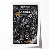 Oasis Collage Poster - Retro Art for Music Fans
