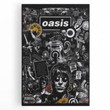 Oasis Collage Poster - Retro Art for Music Fans