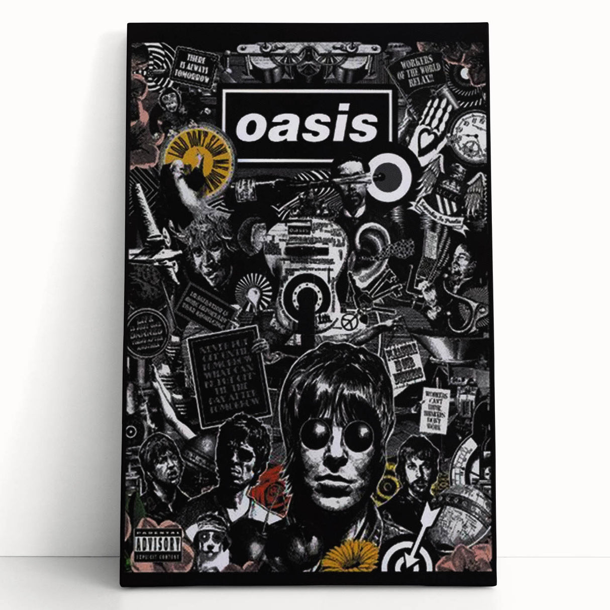 Oasis Collage Poster - Retro Art for Music Fans