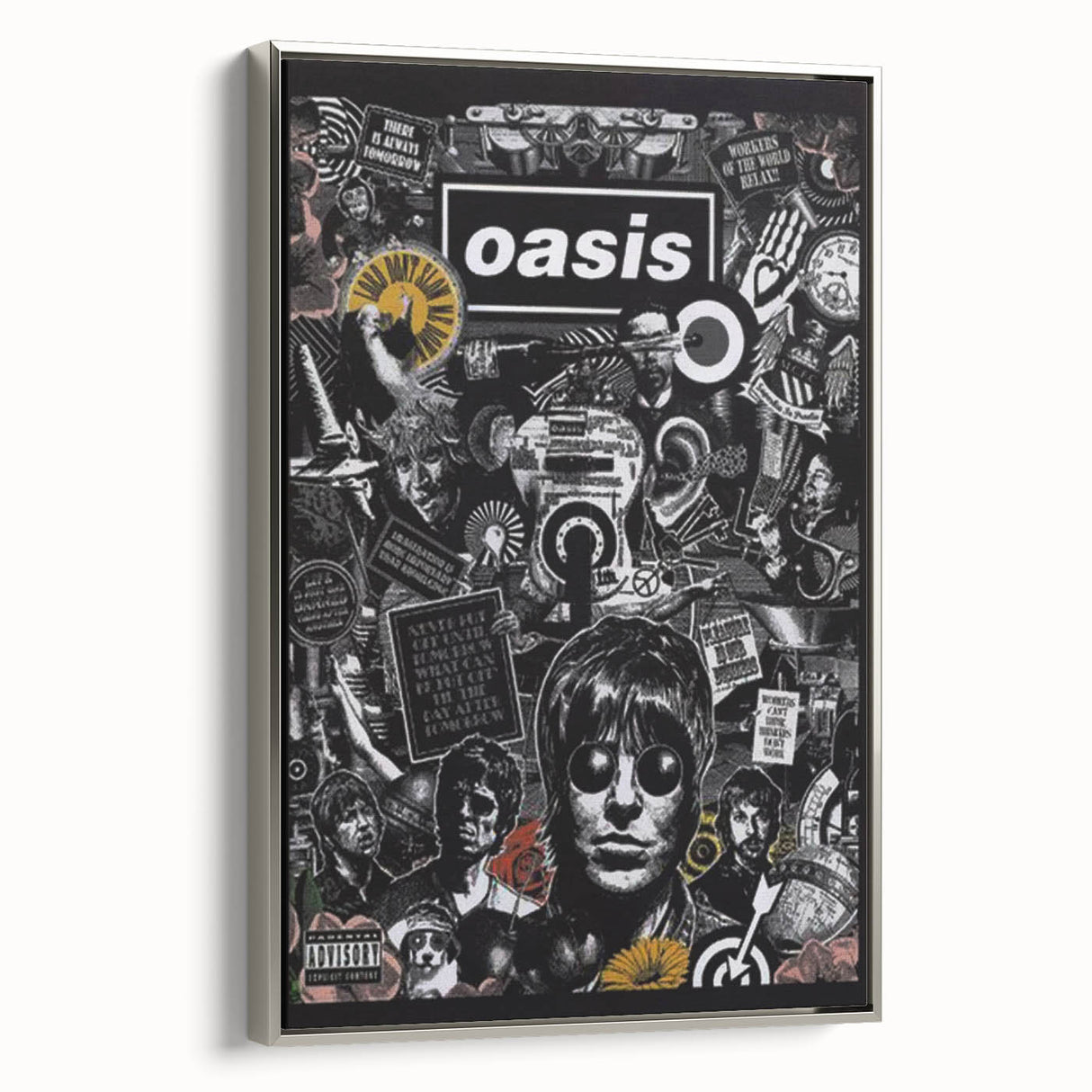 Oasis Collage Poster - Retro Art for Music Fans