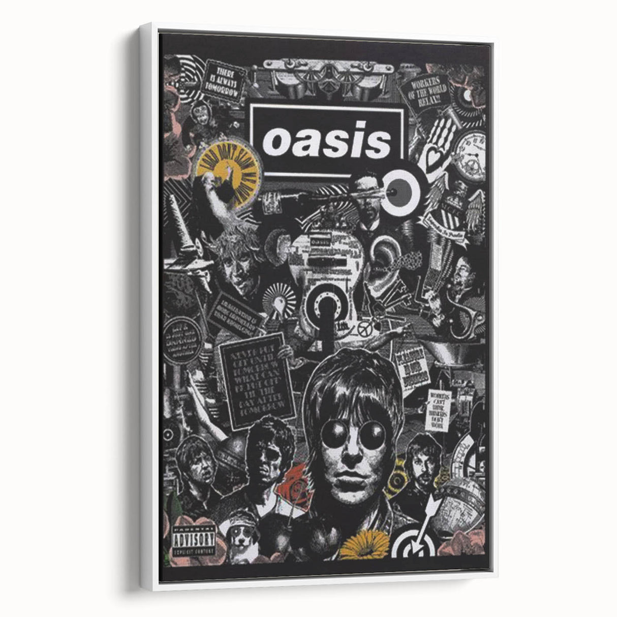 Oasis Collage Poster - Retro Art for Music Fans