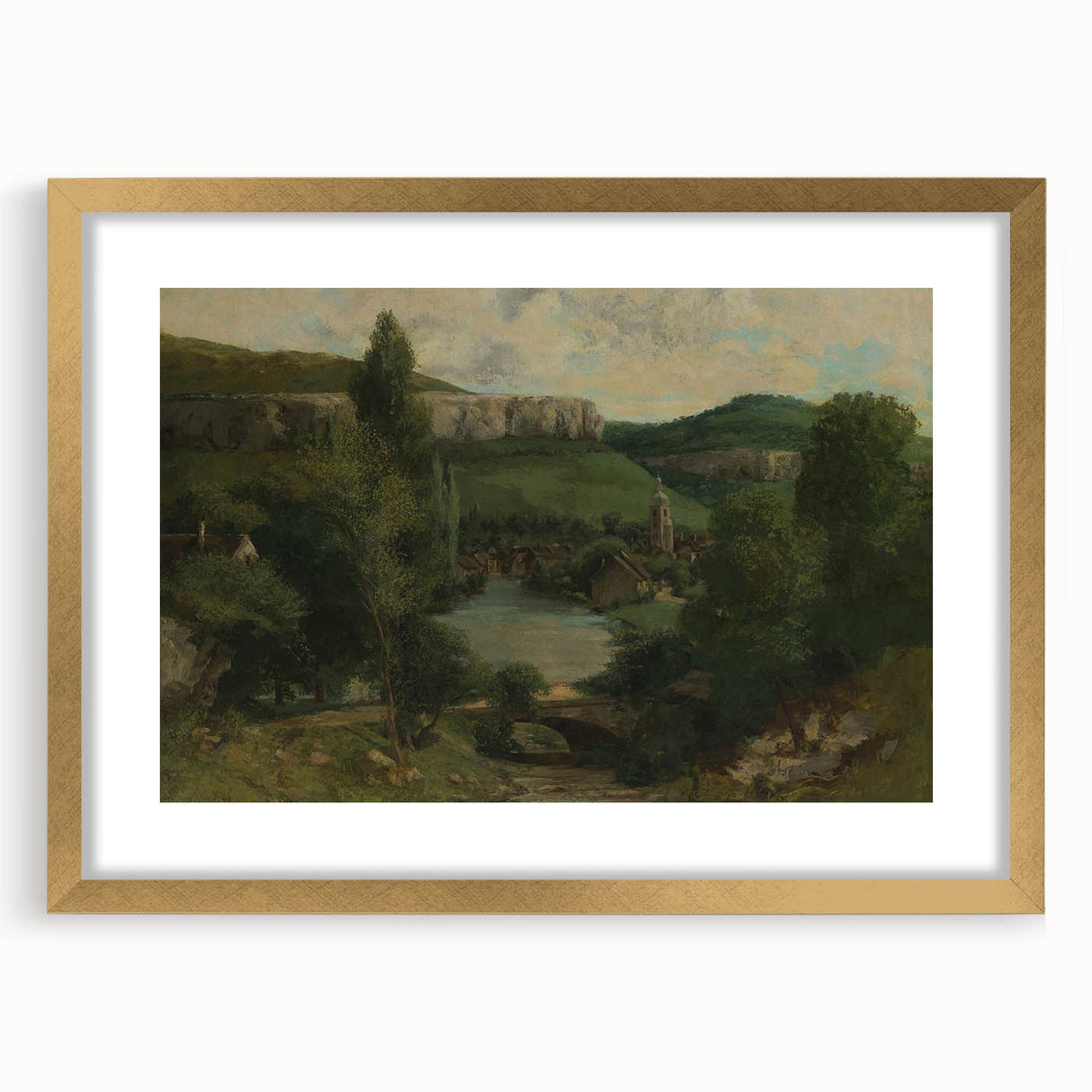 View of Ornans - Realism Art Canvas | Classical Realism Paintings