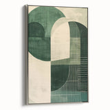 Abstract minimalist wall art displayed in a sleek silver frame, showcasing a modern design that enhances contemporary home decor. Perfect for adding elegance and style to any room.