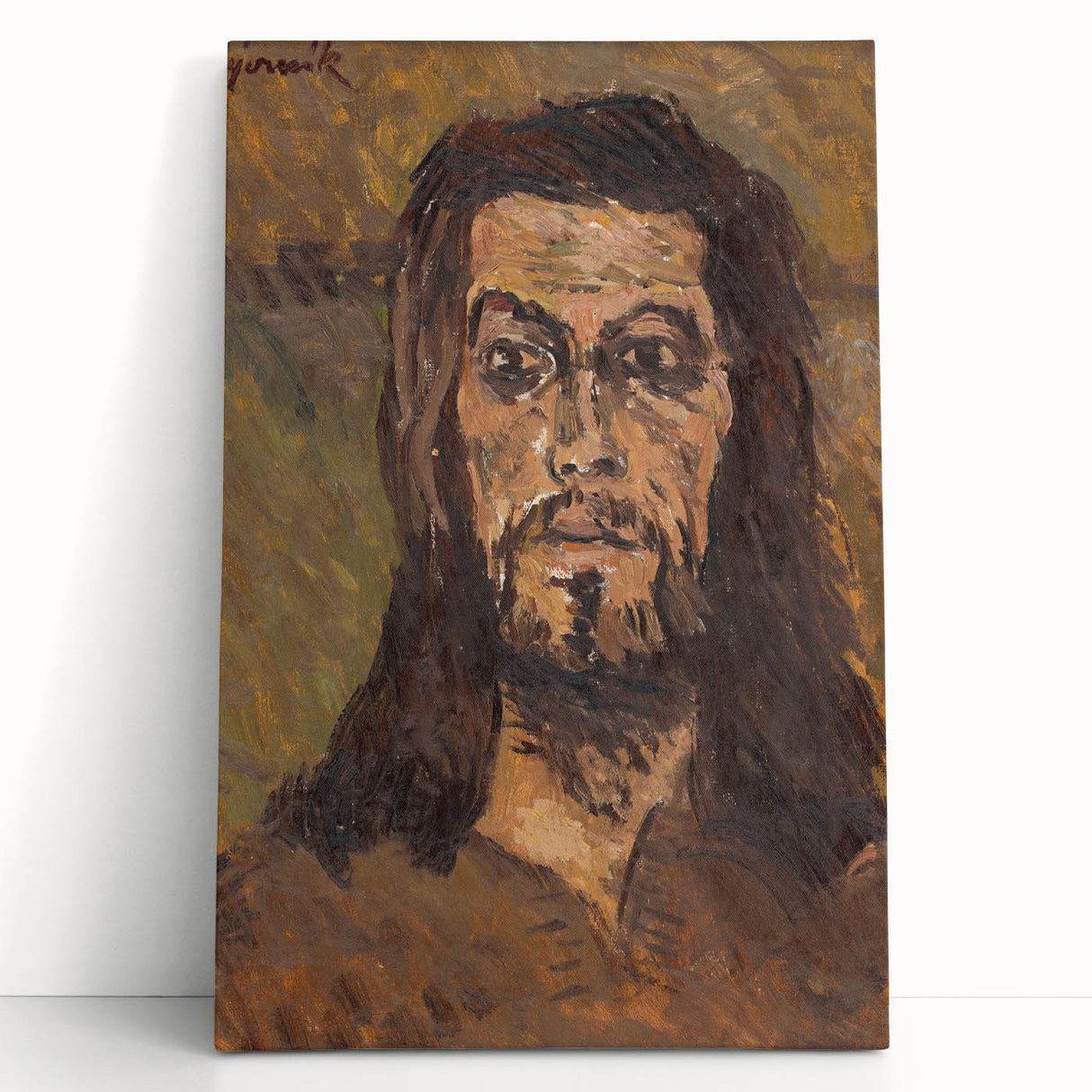 Expressionist Art: The Head of Saint John | Majerník Spiritual Portrait