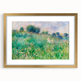 Impressionist Meadow Wall Art - Renoir’s Lush Green Landscape Print