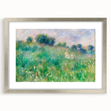 Impressionist Meadow Wall Art - Renoir’s Lush Green Landscape Print