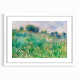 Impressionist Meadow Wall Art - Renoir’s Lush Green Landscape Print