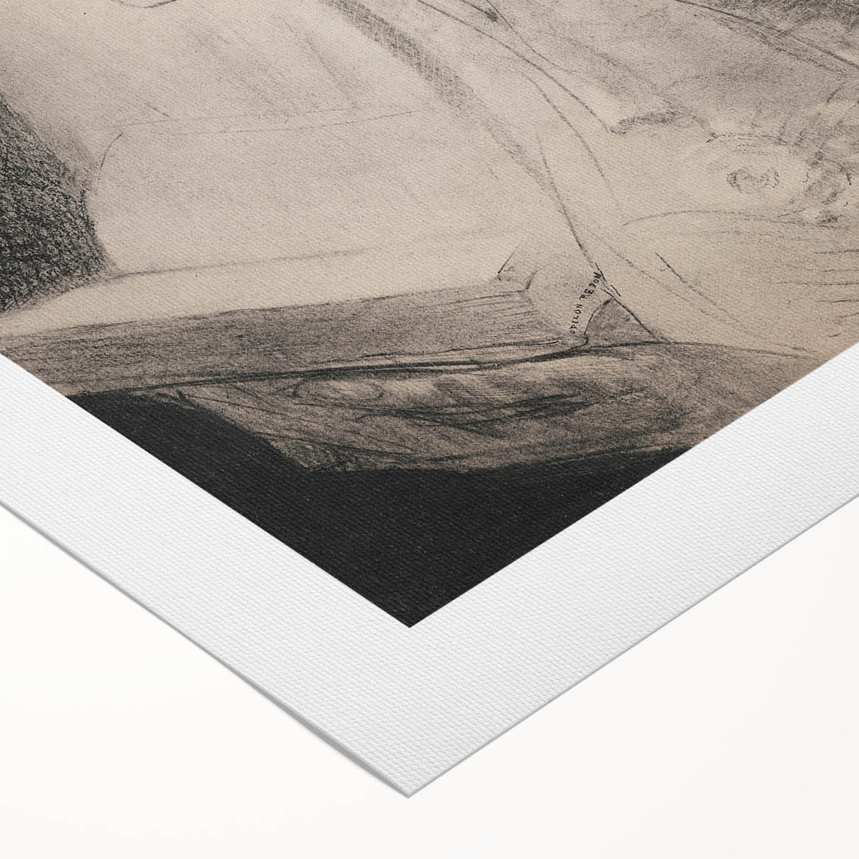 Mystical Black and White Wall Art - The Book of Light by Odilon Redon