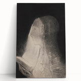 Mystical Black and White Wall Art - The Book of Light by Odilon Redon