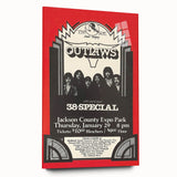 Outlaws Concert Poster - Retro Art for Classic Rock Fans