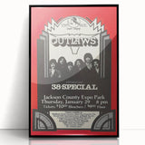 Outlaws Concert Poster - Retro Art for Classic Rock Fans