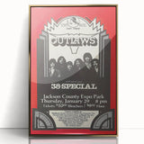 Outlaws Concert Poster - Retro Art for Classic Rock Fans