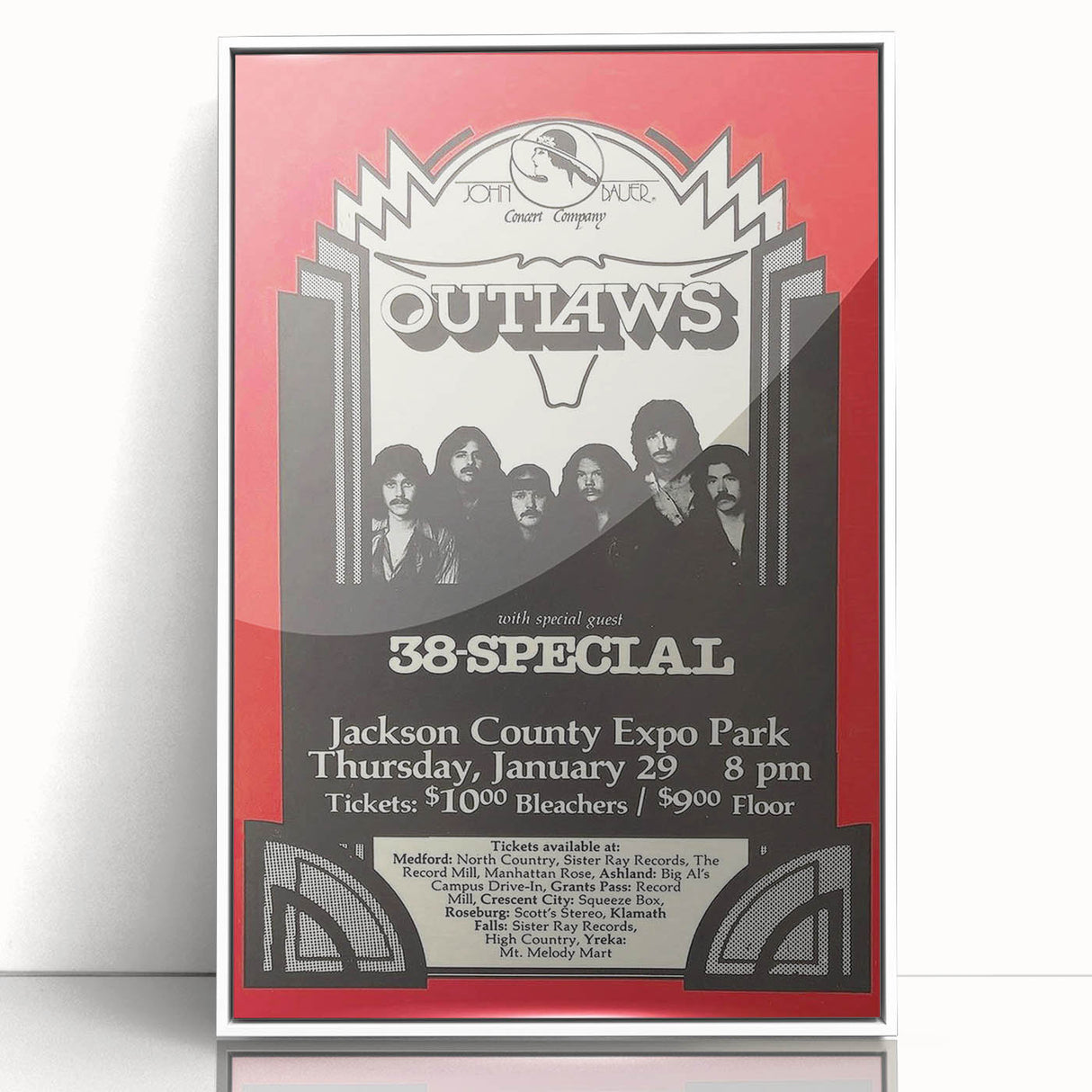 Outlaws Concert Poster - Retro Art for Classic Rock Fans