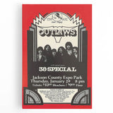 Outlaws Concert Poster - Retro Art for Classic Rock Fans