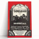 Outlaws Concert Poster - Retro Art for Classic Rock Fans