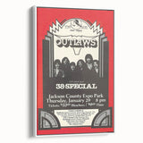 Outlaws Concert Poster - Retro Art for Classic Rock Fans