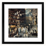 Realism Art Prints: "Cliff Dwellers" by George Bellows - Urban Life Canvas