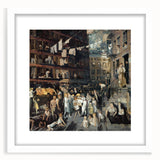 Realism Art Prints: "Cliff Dwellers" by George Bellows - Urban Life Canvas