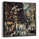 Realism Art Prints: "Cliff Dwellers" by George Bellows - Urban Life Canvas