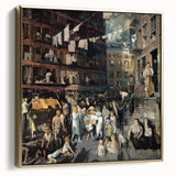 Realism Art Prints: "Cliff Dwellers" by George Bellows - Urban Life Canvas