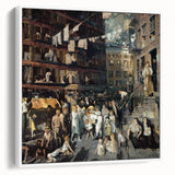 Realism Art Prints: "Cliff Dwellers" by George Bellows - Urban Life Canvas