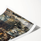 Realism Art Prints: "Cliff Dwellers" by George Bellows - Urban Life Canvas