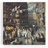 Realism Art Prints: "Cliff Dwellers" by George Bellows - Urban Life Canvas