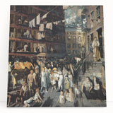 Realism Art Prints: "Cliff Dwellers" by George Bellows - Urban Life Canvas