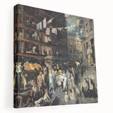 Realism Art Prints: "Cliff Dwellers" by George Bellows - Urban Life Canvas
