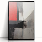 Dining Room Wall Art – Bold Red & Black Abstract Canvas