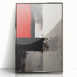 Dining Room Wall Art – Bold Red & Black Abstract Canvas