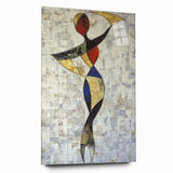 Modern Mosaic Abstract Living Room Wall Art – Large Framed Canvas