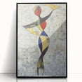 Modern Mosaic Abstract Living Room Wall Art – Large Framed Canvas