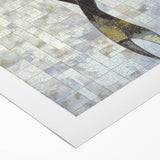 Modern Mosaic Abstract Living Room Wall Art – Large Framed Canvas