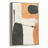 Framed abstract minimalist wall art featuring a silver color scheme, displayed from the side to showcase its sleek design and modern aesthetic. Perfect for contemporary home decor.