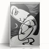 Expressionist Art: The Kiss | Bold Black-and-White Kirchner Print