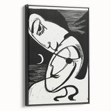 Expressionist Art: The Kiss | Bold Black-and-White Kirchner Print
