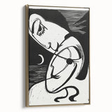 Expressionist Art: The Kiss | Bold Black-and-White Kirchner Print