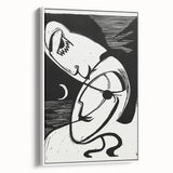 Expressionist Art: The Kiss | Bold Black-and-White Kirchner Print