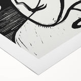 Expressionist Art: The Kiss | Bold Black-and-White Kirchner Print