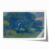 Impressionist Tree Landscape Wall Art - Csordák's Meadow with Trees Print