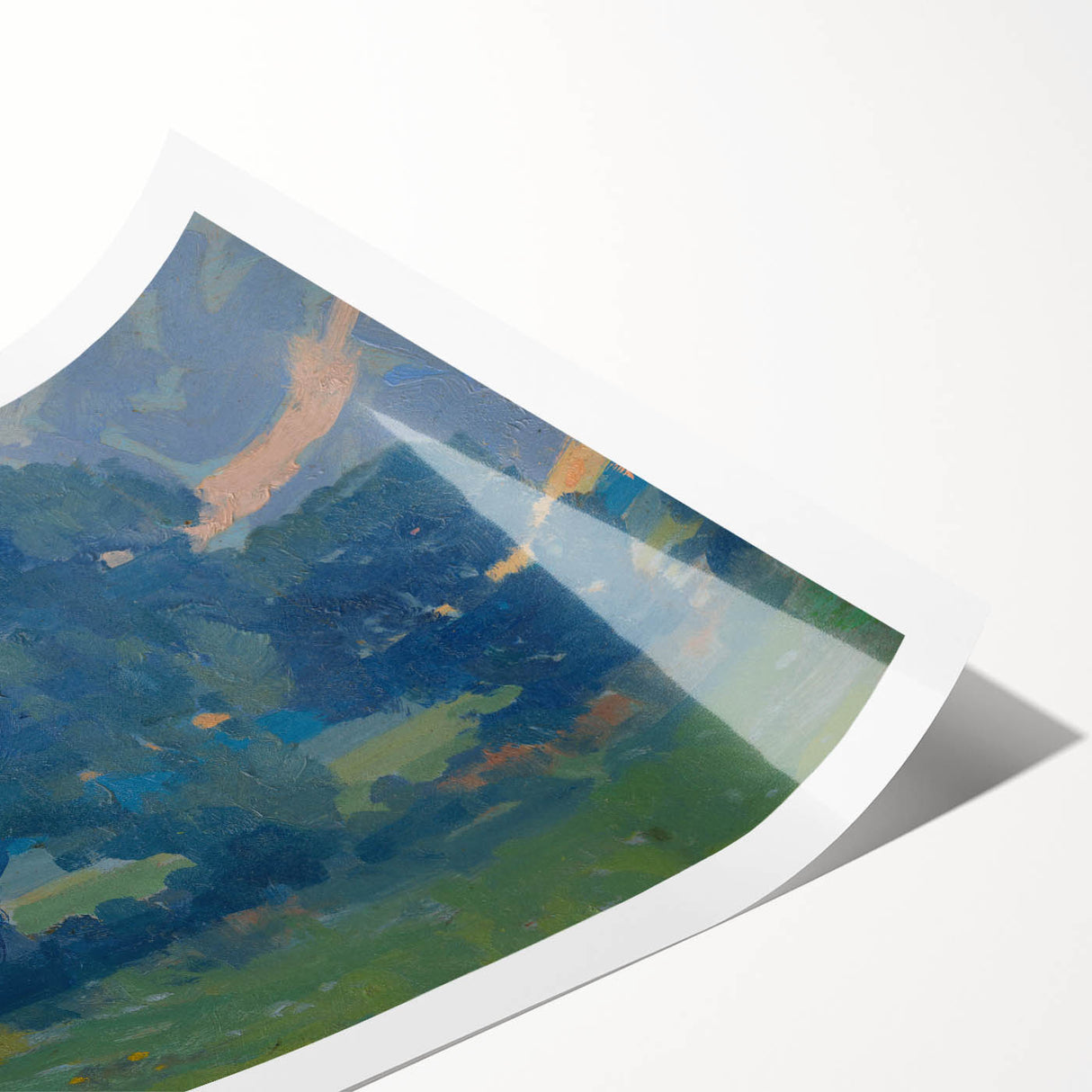 Impressionist Tree Landscape Wall Art - Csordák's Meadow with Trees Print