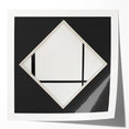 Minimalist Modern Art – Black and White Geometric Wall Art on Canvas
