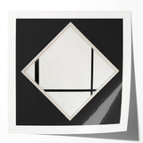 Minimalist Modern Art – Black and White Geometric Wall Art on Canvas
