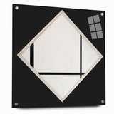 Minimalist Modern Art – Black and White Geometric Wall Art on Canvas