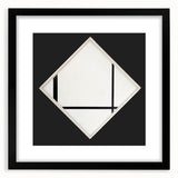 Minimalist Modern Art – Black and White Geometric Wall Art on Canvas