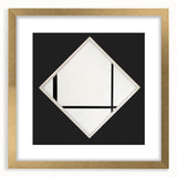 Minimalist Modern Art – Black and White Geometric Wall Art on Canvas