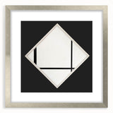 Minimalist Modern Art – Black and White Geometric Wall Art on Canvas