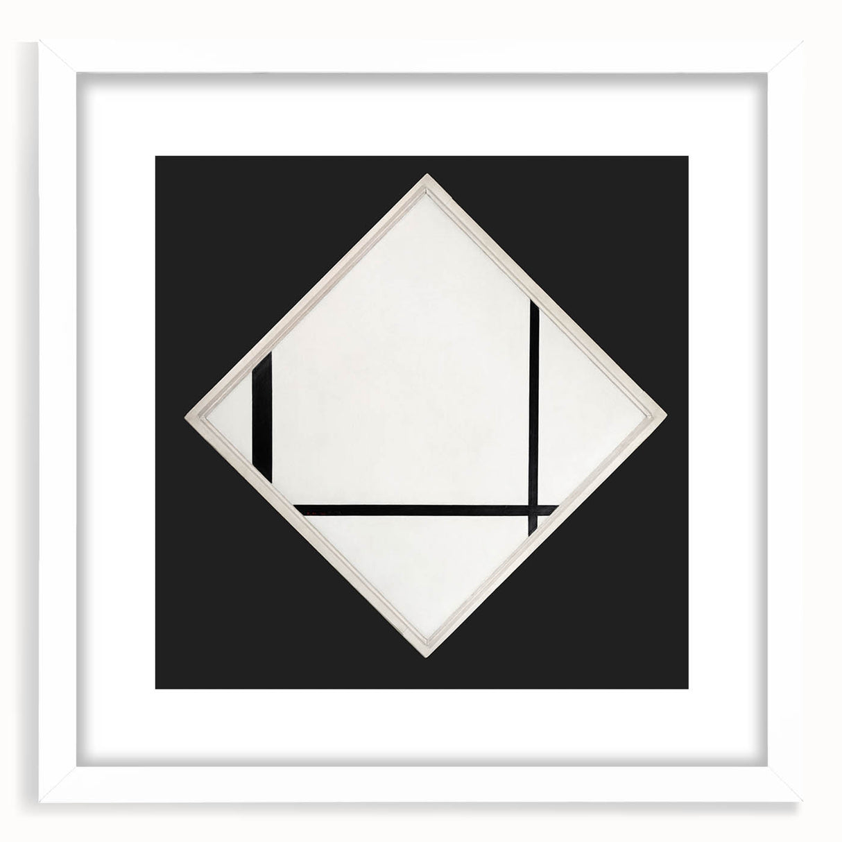 Minimalist Modern Art – Black and White Geometric Wall Art on Canvas
