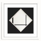 Minimalist Modern Art – Black and White Geometric Wall Art on Canvas